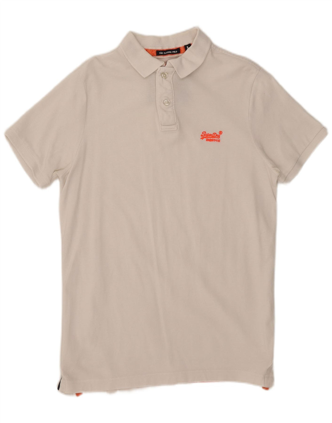 Superdry Herren-Poloshirt, große weiße Baumwolle