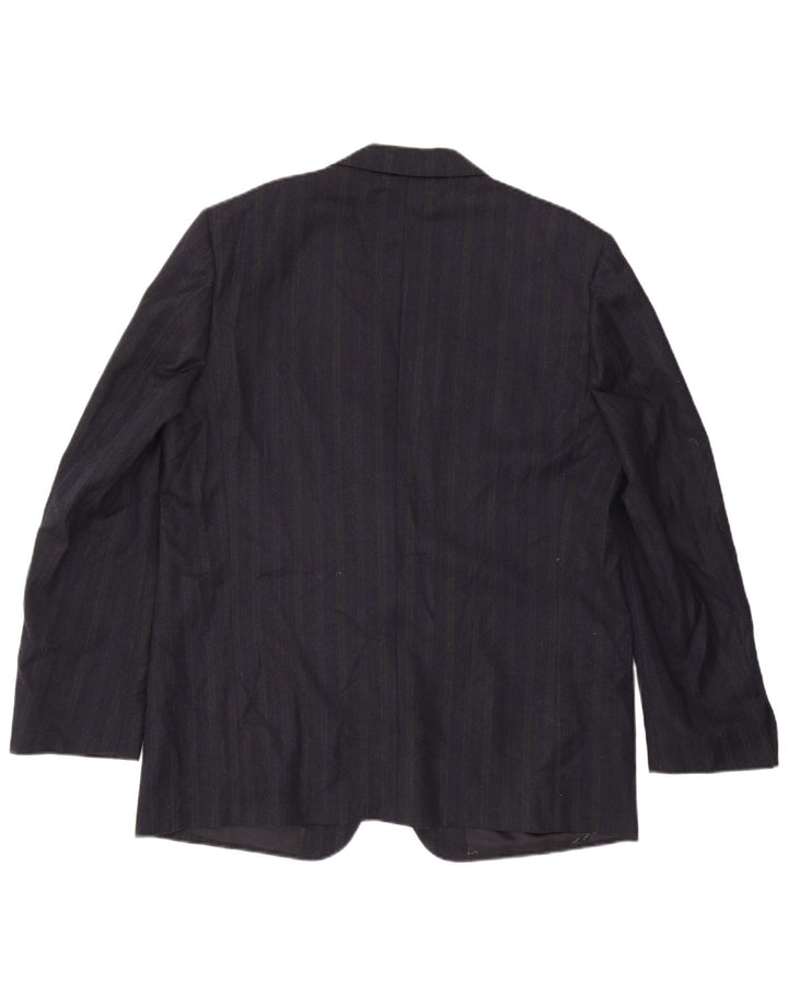 Pierre Cardin Herren 2-Knopf-Blazerjacke IT 58 4XL Marineblauer Nadelstreifen