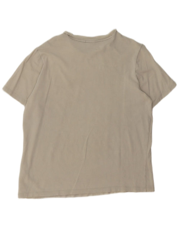 Adidas Damen Grafik T-Shirt Top UK 22 3XL Beige Baumwolle