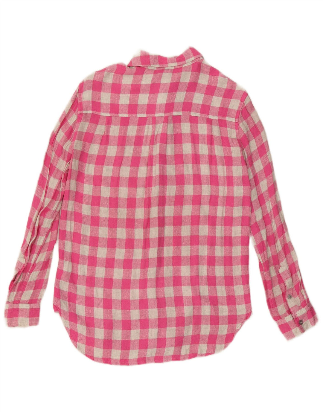 Übergroßes Flanellhemd von Joules für Damen, UK 10, Small Pink Gingham Viscose