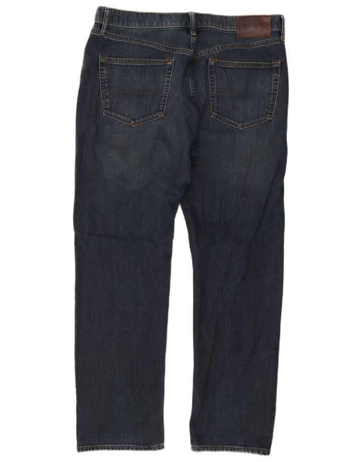 Marks & Spencer Herren Regular Straight Jeans W36 L31 Blaue Baumwolle