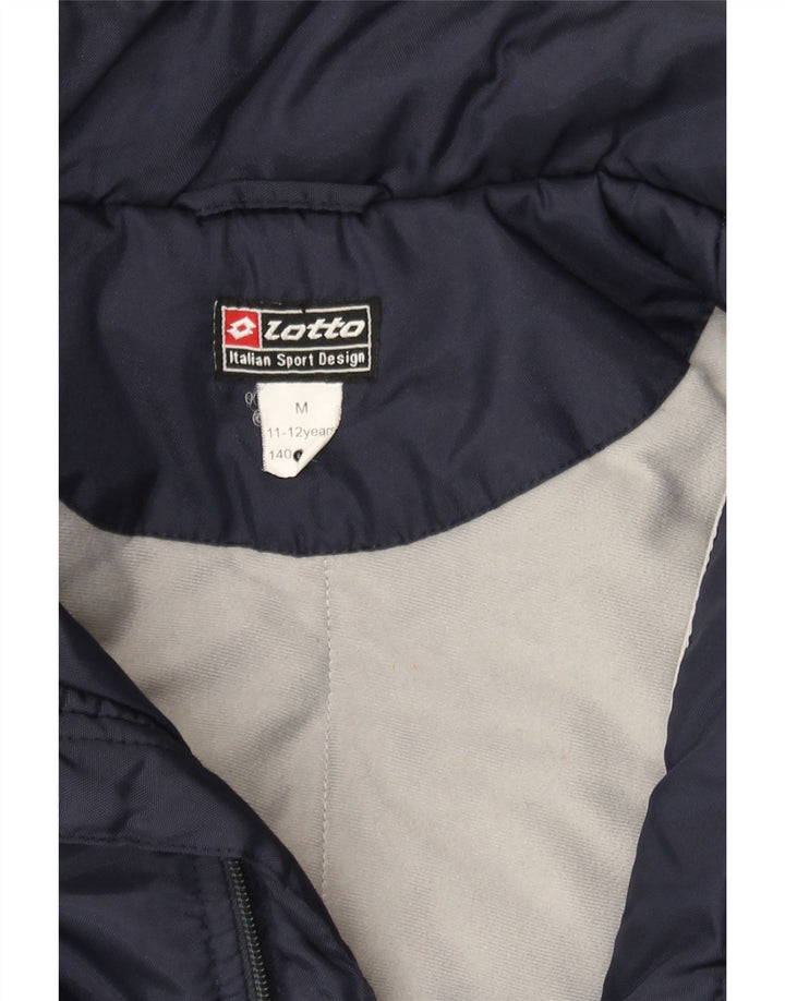 LOTTO Boys Windbreaker Jacket 11-12 Years Medium Navy Blue Colourblock Vintage Lotto and Second-Hand Lotto from Messina Hembry 