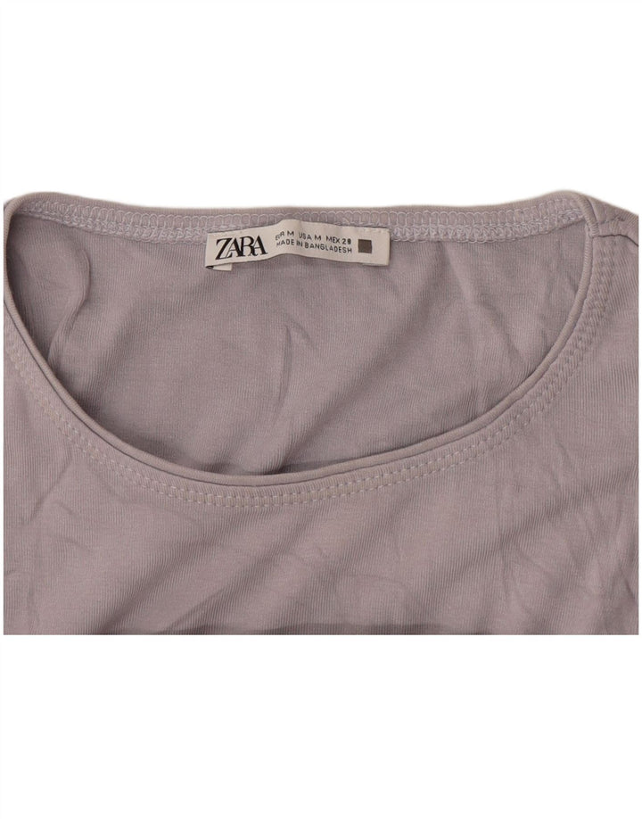 Zara Damen Weste Top UK 12 Mittelgrau