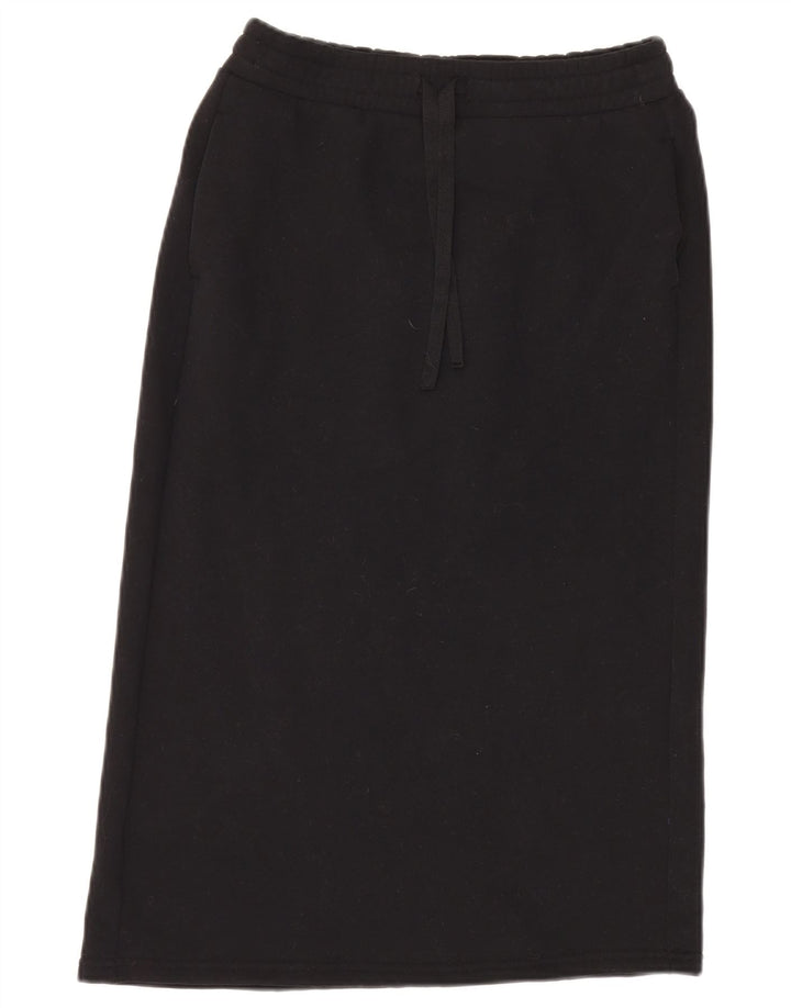 Benetton Damen-Rock, gerade, Größe S, W28, Schwarz, Baumwolle