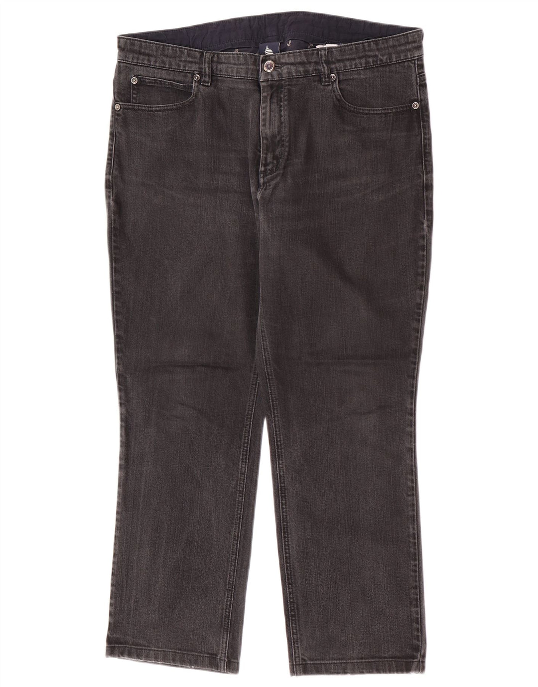 Marina Yachting Damen-Cropped-Jeans W33 L26 Graue Baumwolle