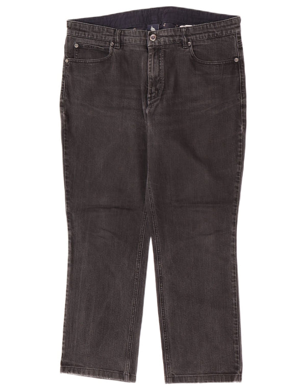 Marina Yachting Damen-Cropped-Jeans W33 L26 Graue Baumwolle