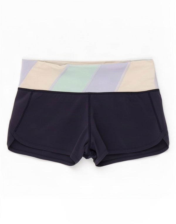 Lululemon Damen-Sportshorts, klein, Marineblau, Farbblock