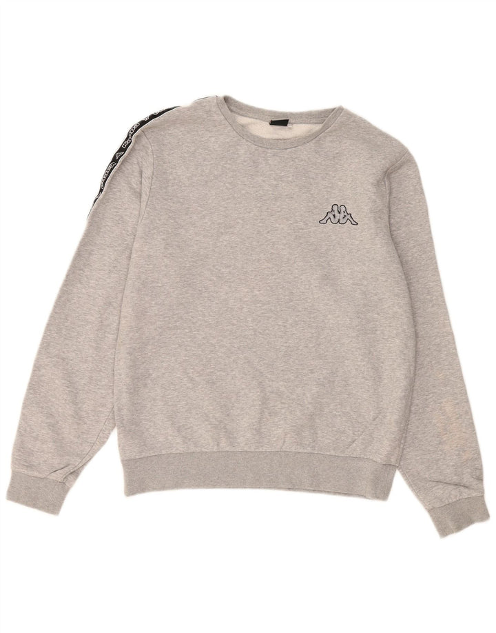KAPPA Herren Grafik-Sweatshirt-Pullover, große graue Baumwolle