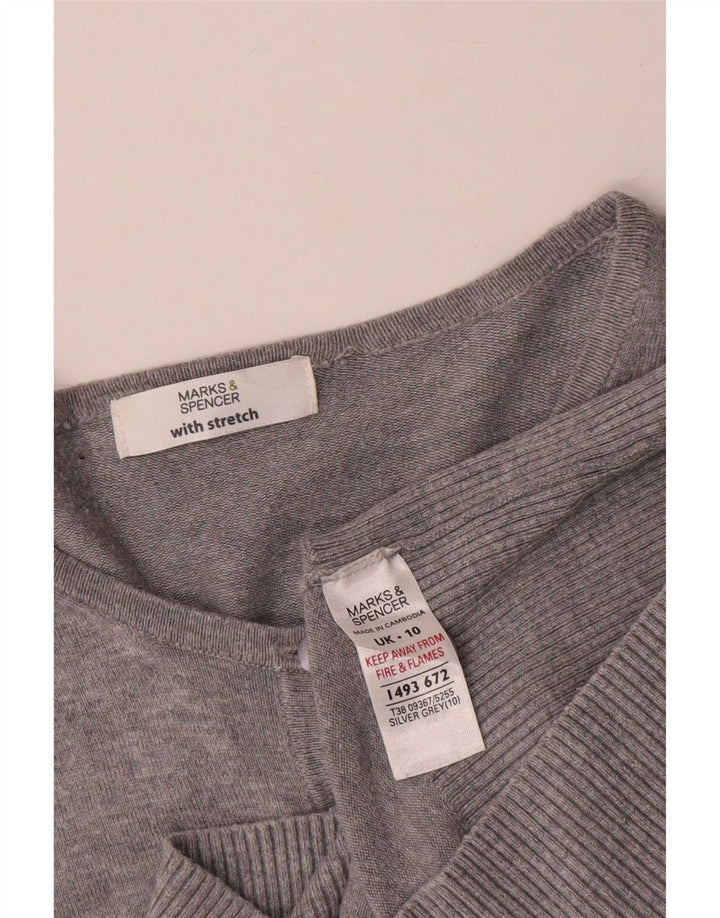 Marks & Spencer Damen-Cardigan-Pullover UK 10 Small Graue Viskose