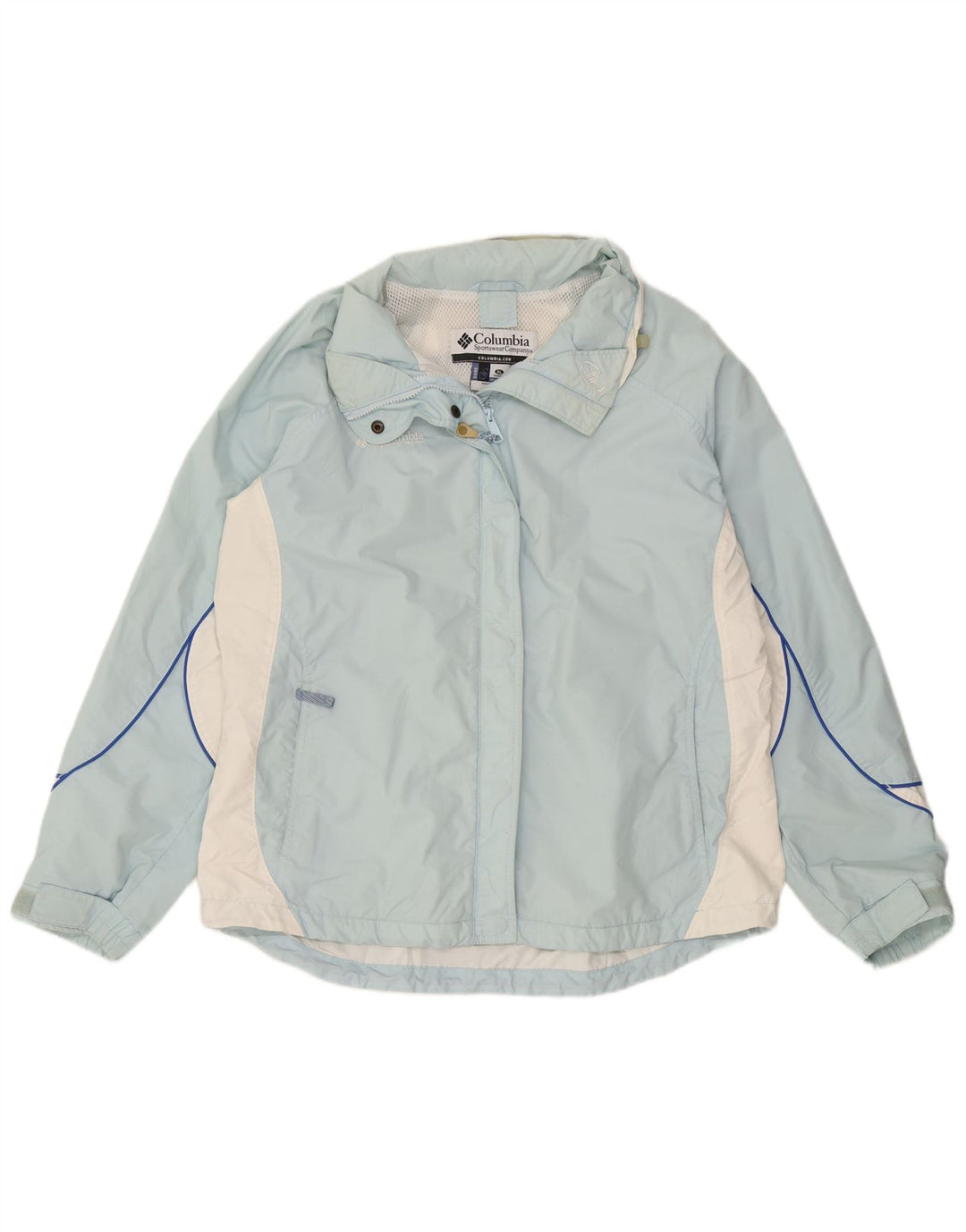 Columbia Damen Regenjacke UK 18 XL Blaues Colourblock-Nylon