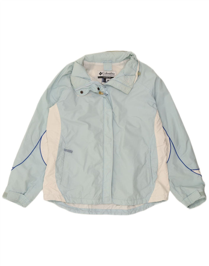 Columbia Damen Regenjacke UK 18 XL Blaues Colourblock-Nylon