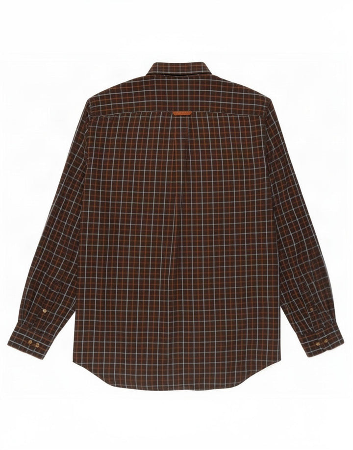 Barbour Herren-Flanellhemd, groß, braun, kariert, Baumwolle