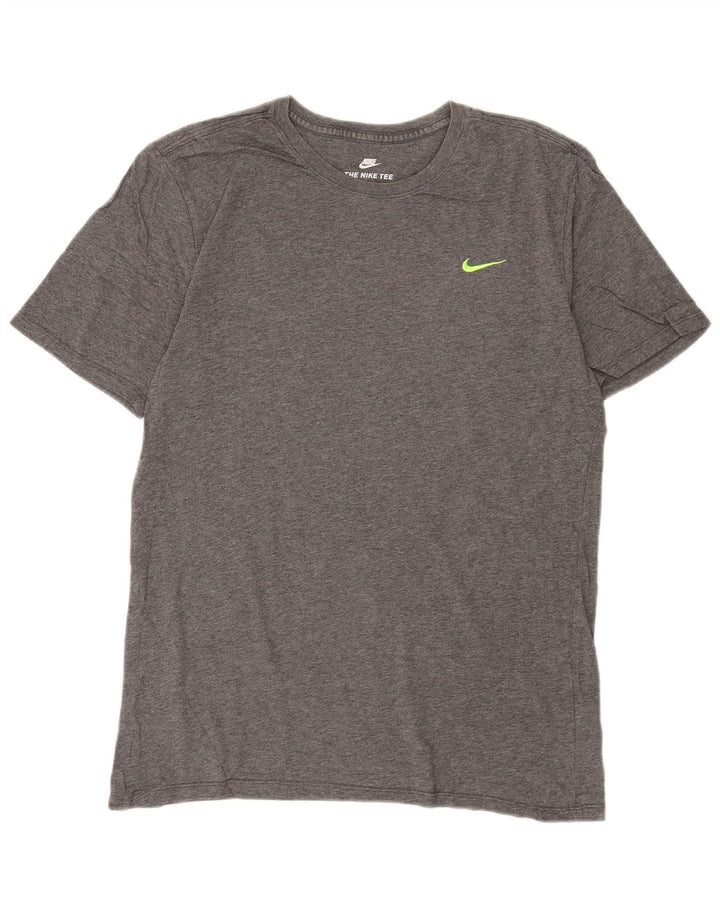 Nike Herren-T-Shirt aus mittelgrauer Baumwolle