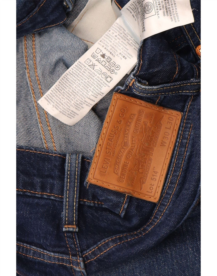 LEVI'S Herren 514 Straight Jeans W30 L30 Blaue Baumwolle