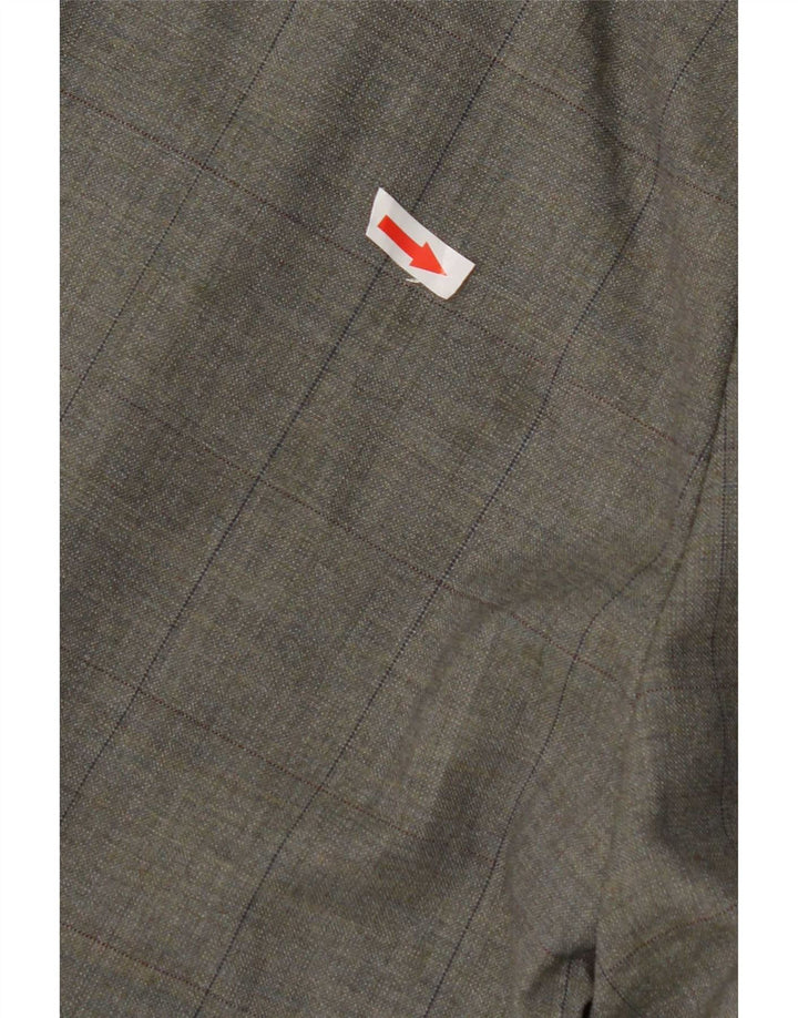Marks & Spencer Herren-Anzughose mit Pegged-Anzug, W36 L29, grau karierte Wolle