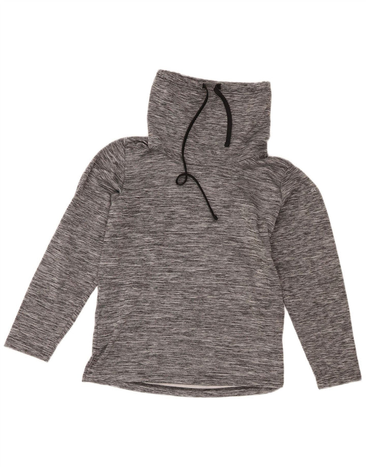 Columbia Damen Top Langarm UK 14 Mittelgrau geflecktes Polyester
