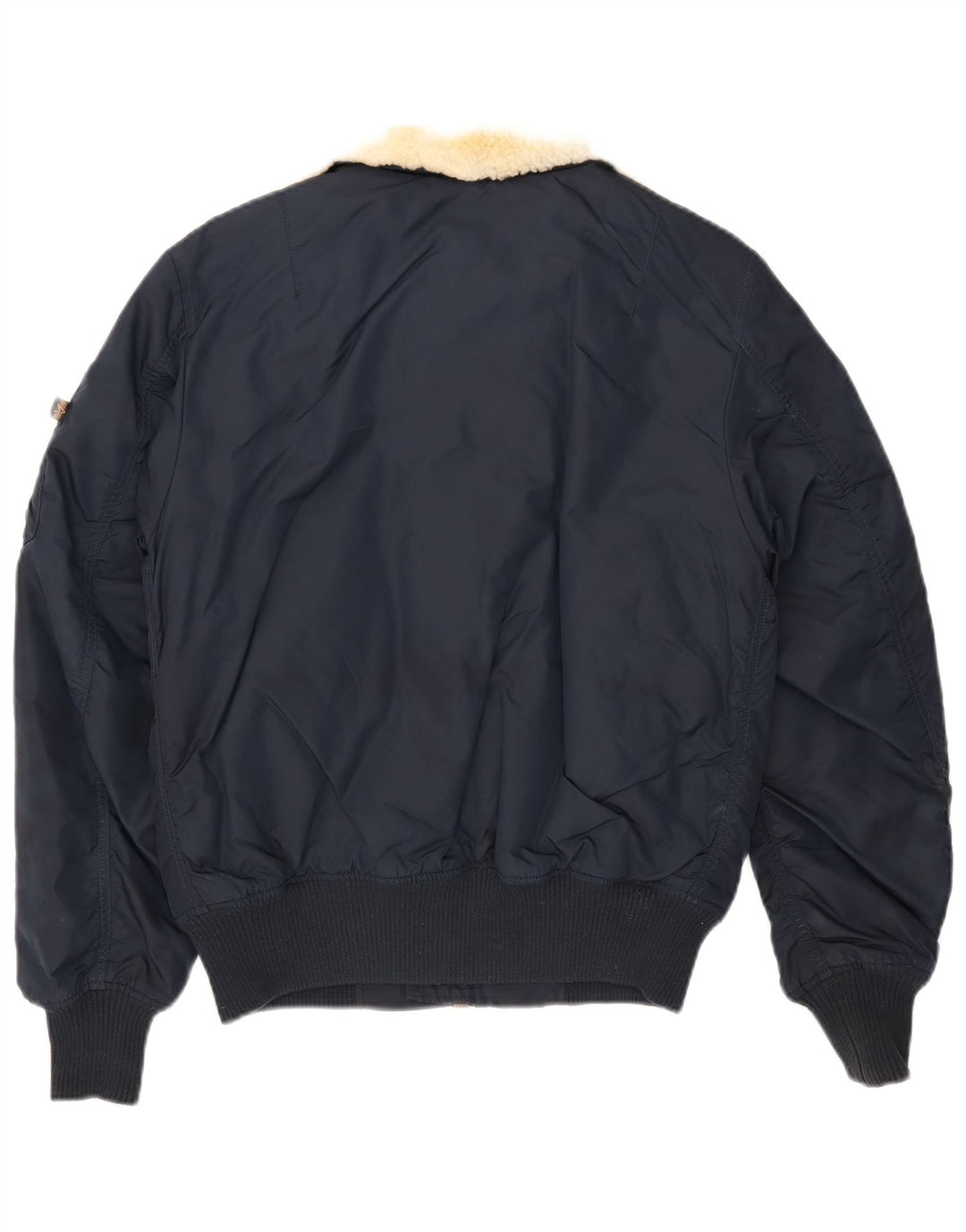 Alpha Industries Herren Bomberjacke UK 36 Small Marineblaues Nylon
