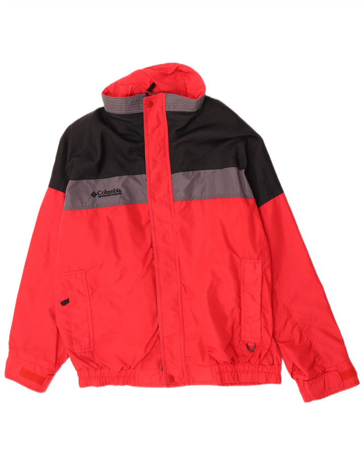 Columbia Herren-Windbreaker-Jacke in Übergröße, UK 40, Größe L, Rot, Farbblock