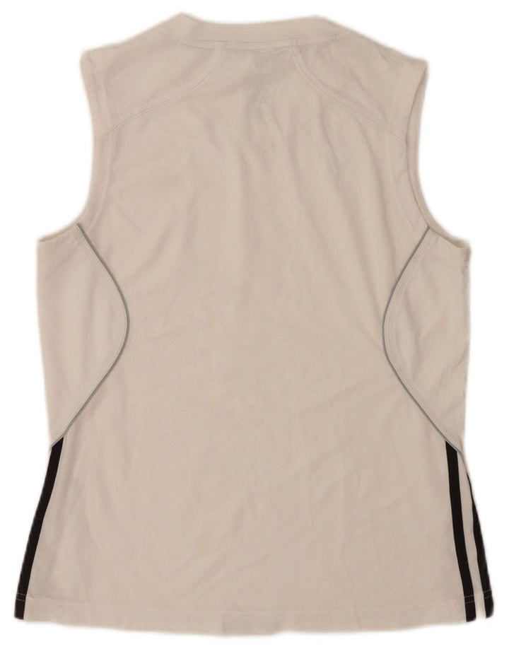 Adidas Damen Weste Top UK 10 Small Weiß Polyester