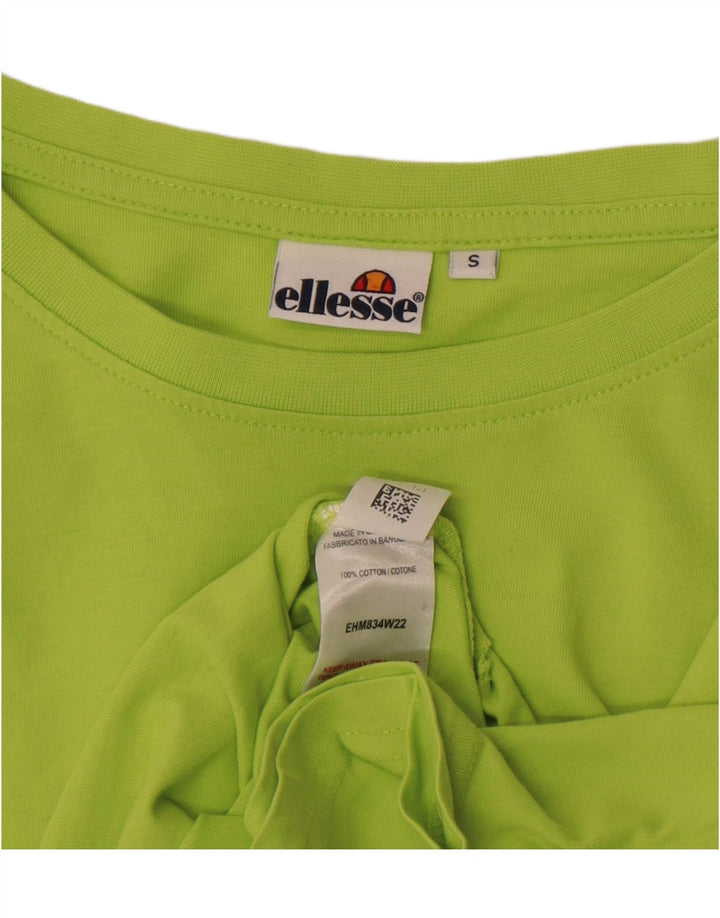 Ellesse Herren T-Shirt Top Small Grün Baumwolle
