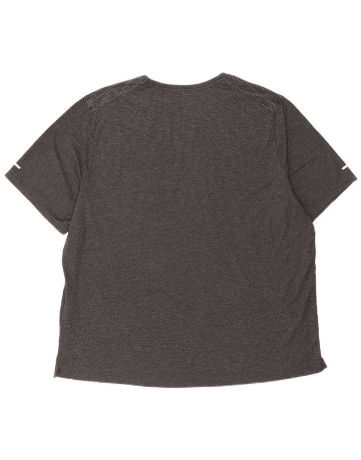 Nike Herren Dri Fit T-Shirt Top 2XL Grau Geometrisch Polyester