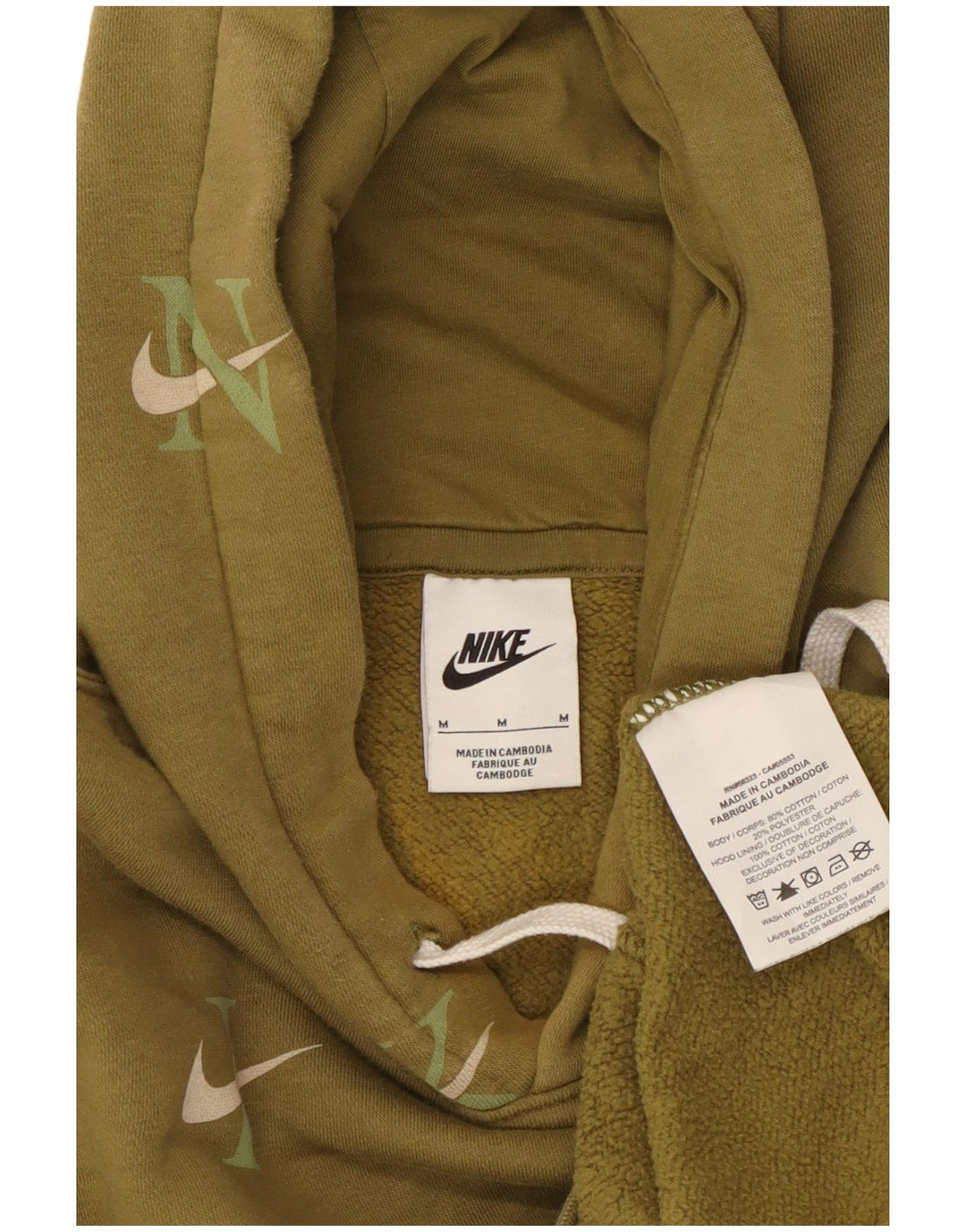 Nike Herren-Kapuzenpullover mit Grafik, mittlere Khaki-Baumwolle