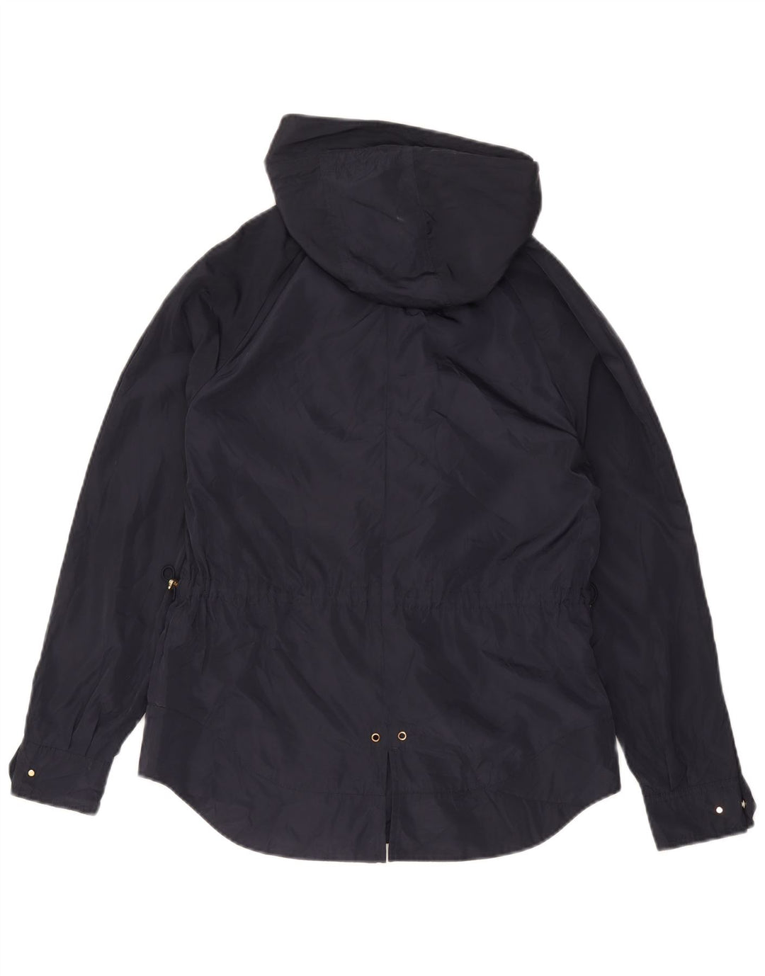 Zara Damen-Regenjacke mit Kapuze, übergroß, UK 6, XS, Marineblau, Polyester