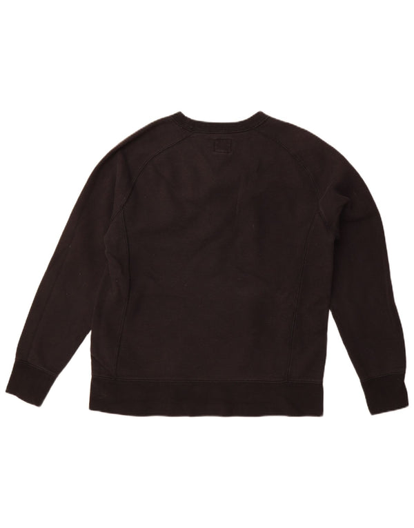 CHAMPION Damen Grafik-Sweatshirt-Pullover UK 14 Mittelschwarze Baumwolle