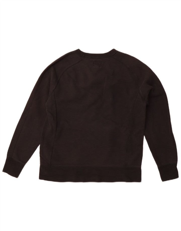 CHAMPION Damen Grafik-Sweatshirt-Pullover UK 14 Mittelschwarze Baumwolle