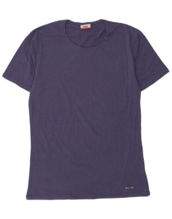 Fila Damen T-Shirt Top UK 14 Large Marineblau