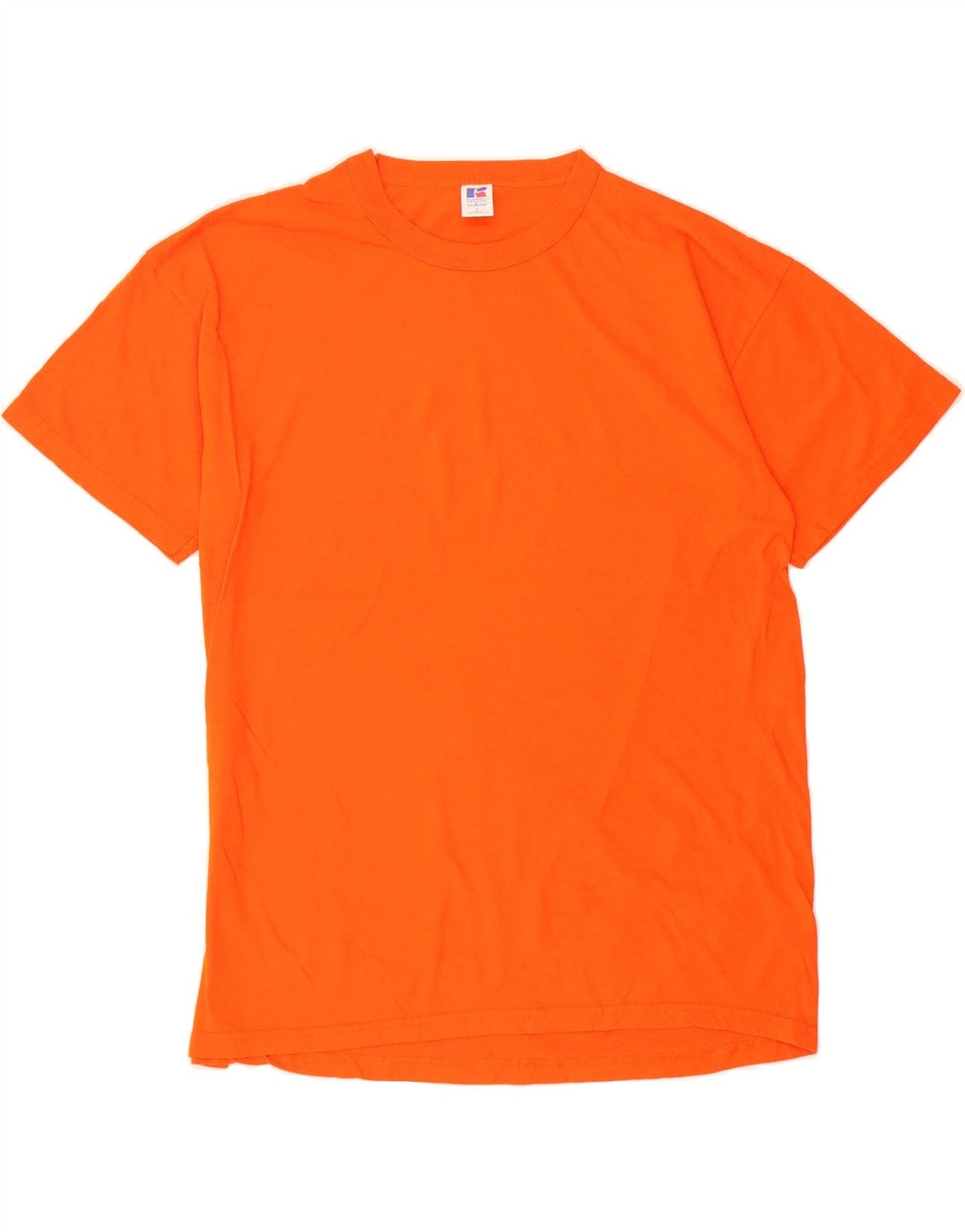 RUSSELL ATHLETIC Mens T-Shirt Top Large Orange Cotton Vintage Russell Athletic and Second-Hand Russell Athletic from Messina Hembry 