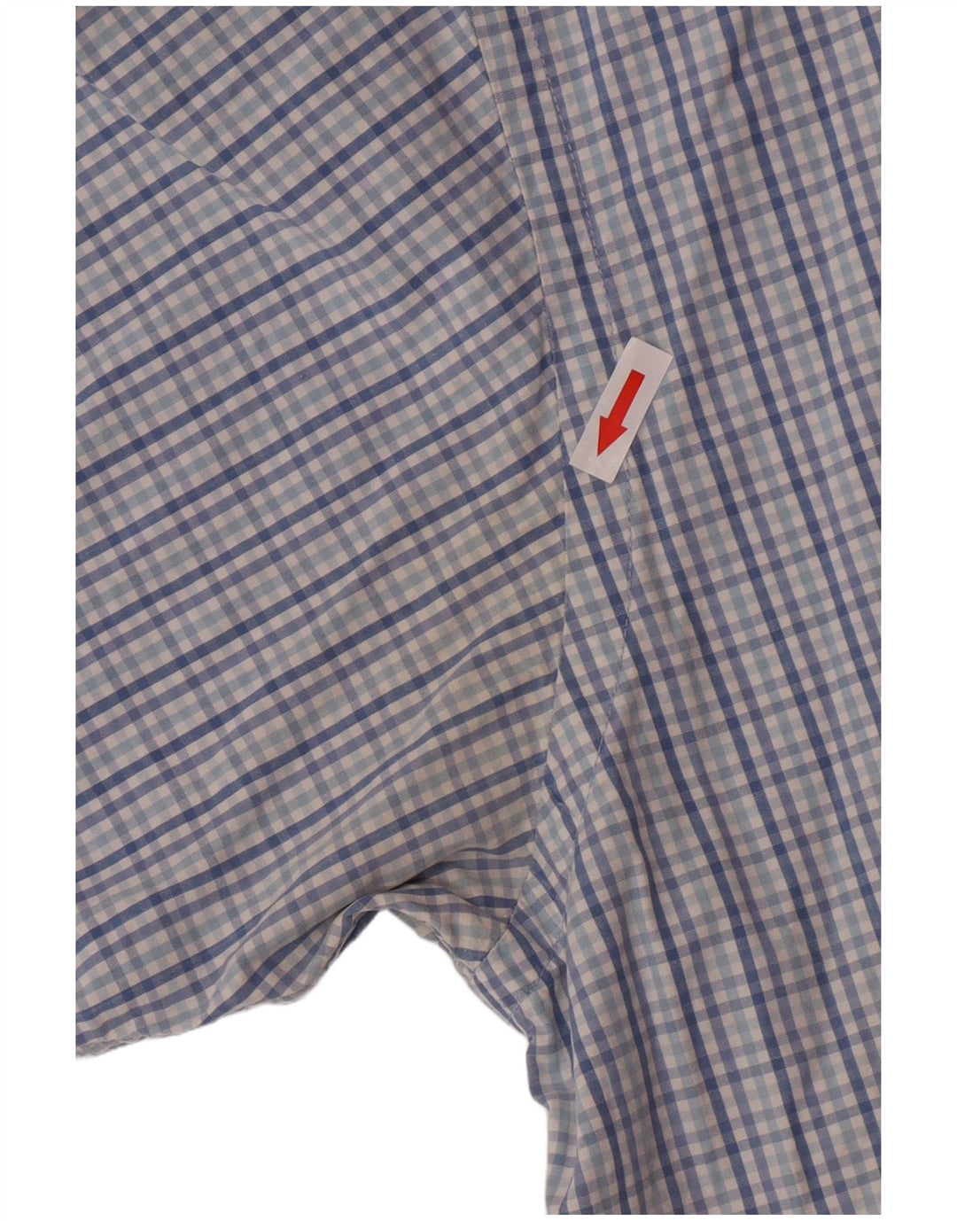 Izod Herren-Kurzarmhemd XL, blau kariert, Baumwolle