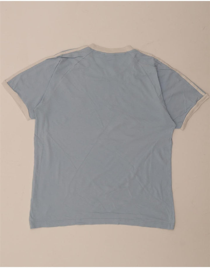 Adidas Herren T-Shirt Top Large Blau Baumwolle
