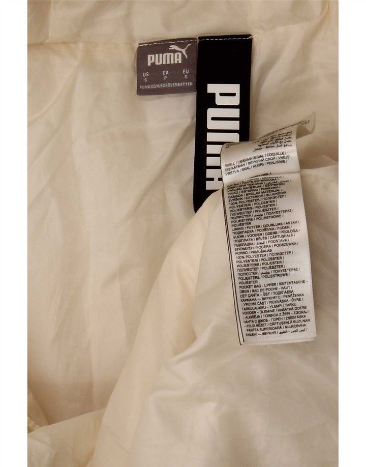 Puma Damen-Kapuzenjacke, wattiert, Gr. 10, Größe S, Weiß, Polyester