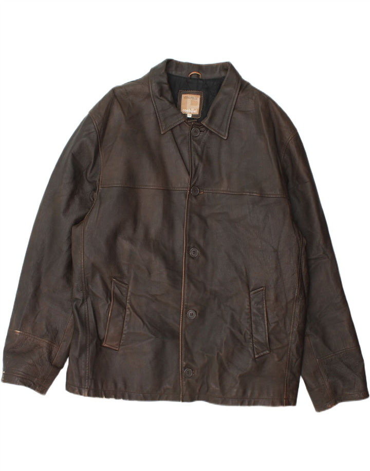 Conbipel Herren Lederjacke IT 52 Großes braunes Leder
