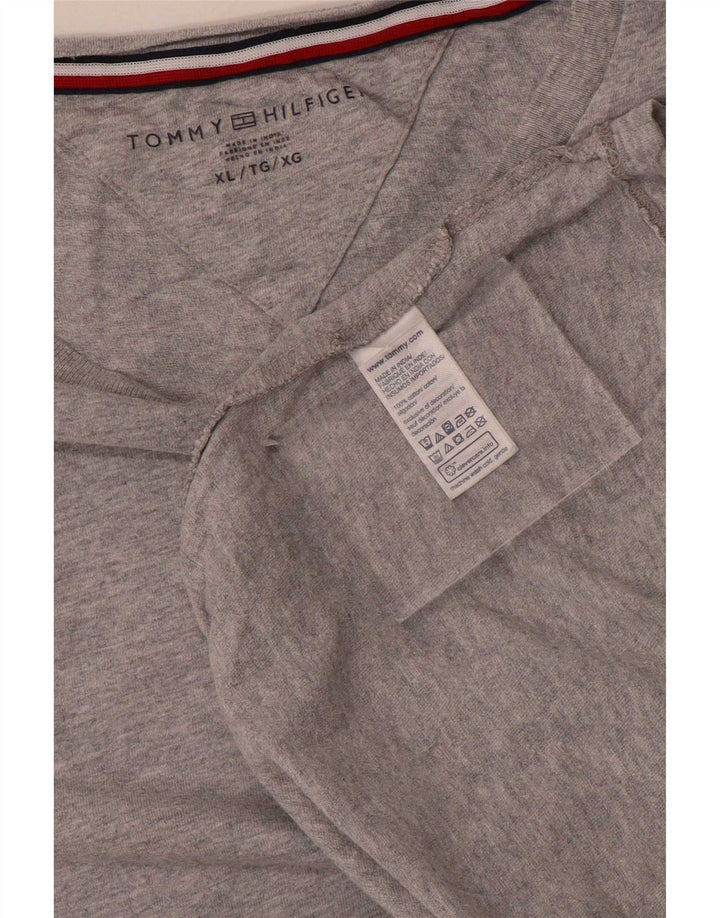 Tommy Hilfiger Herren T-Shirt Top XL Grau Baumwolle
