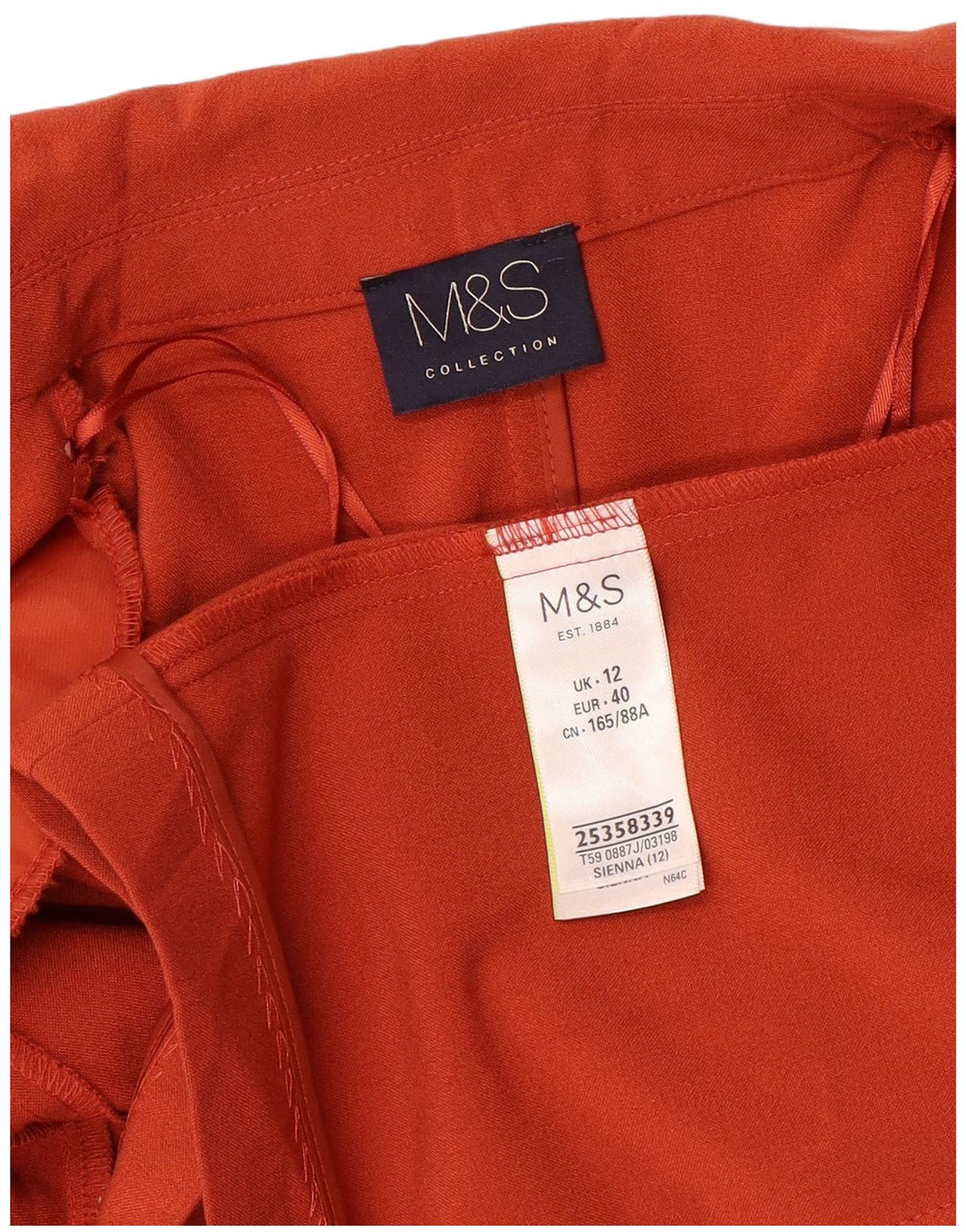 Marks & Spencer Damen-Blazer mit offenen 3/4-Ärmeln, UK 12, Mittelorange