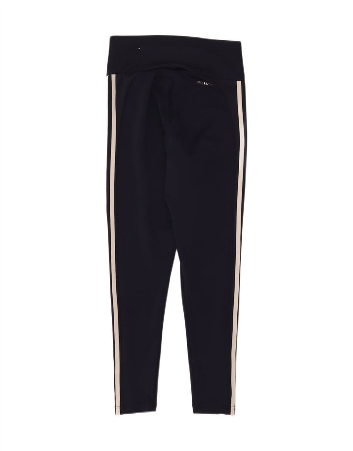 ADIDAS Womens Aeroready Leggings UK 8/10 Small  Navy Blue Polyester