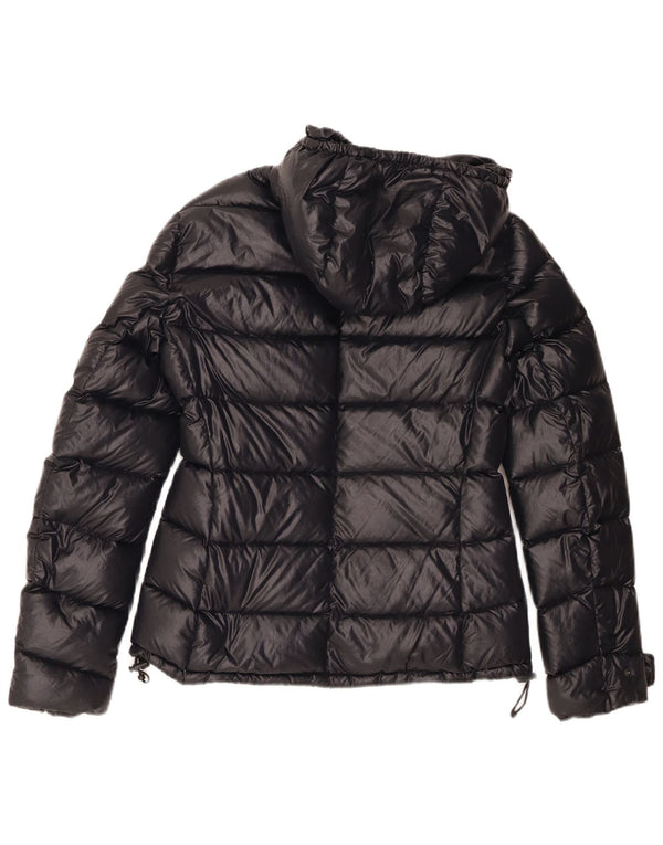 Aspesi Wattierte Damenjacke mit Kapuze, UK 14, Mittelschwarz, Polyamid