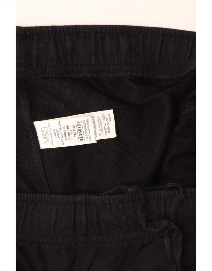 Marks & Spencer Herren-Trainingshose, 2XL, schwarze Baumwolle