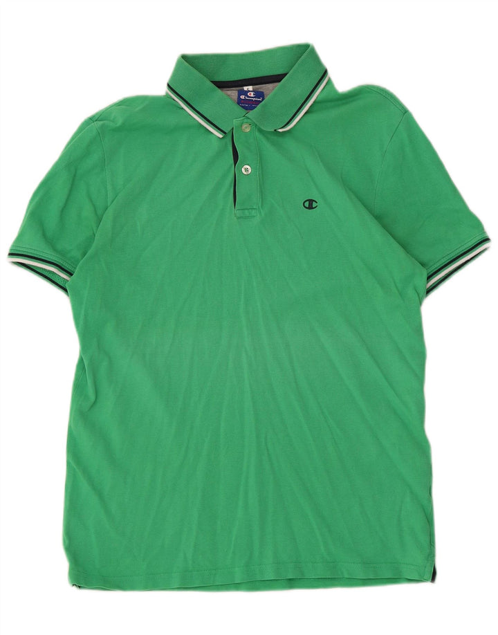 Champion Herren-Poloshirt, klein, grüne Baumwolle