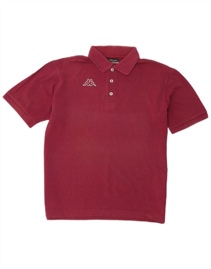 Kappa Herren Poloshirt Große Burgunderrote Baumwolle