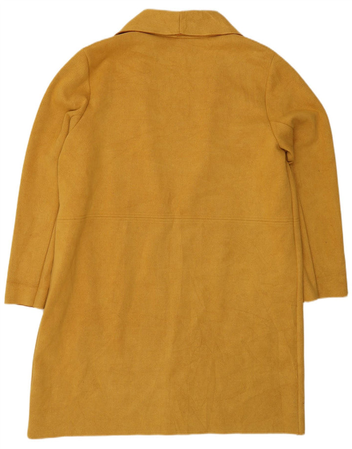 Zara Damen Übergroßer offener Mantel UK 14 Mittelgelbes Polyester