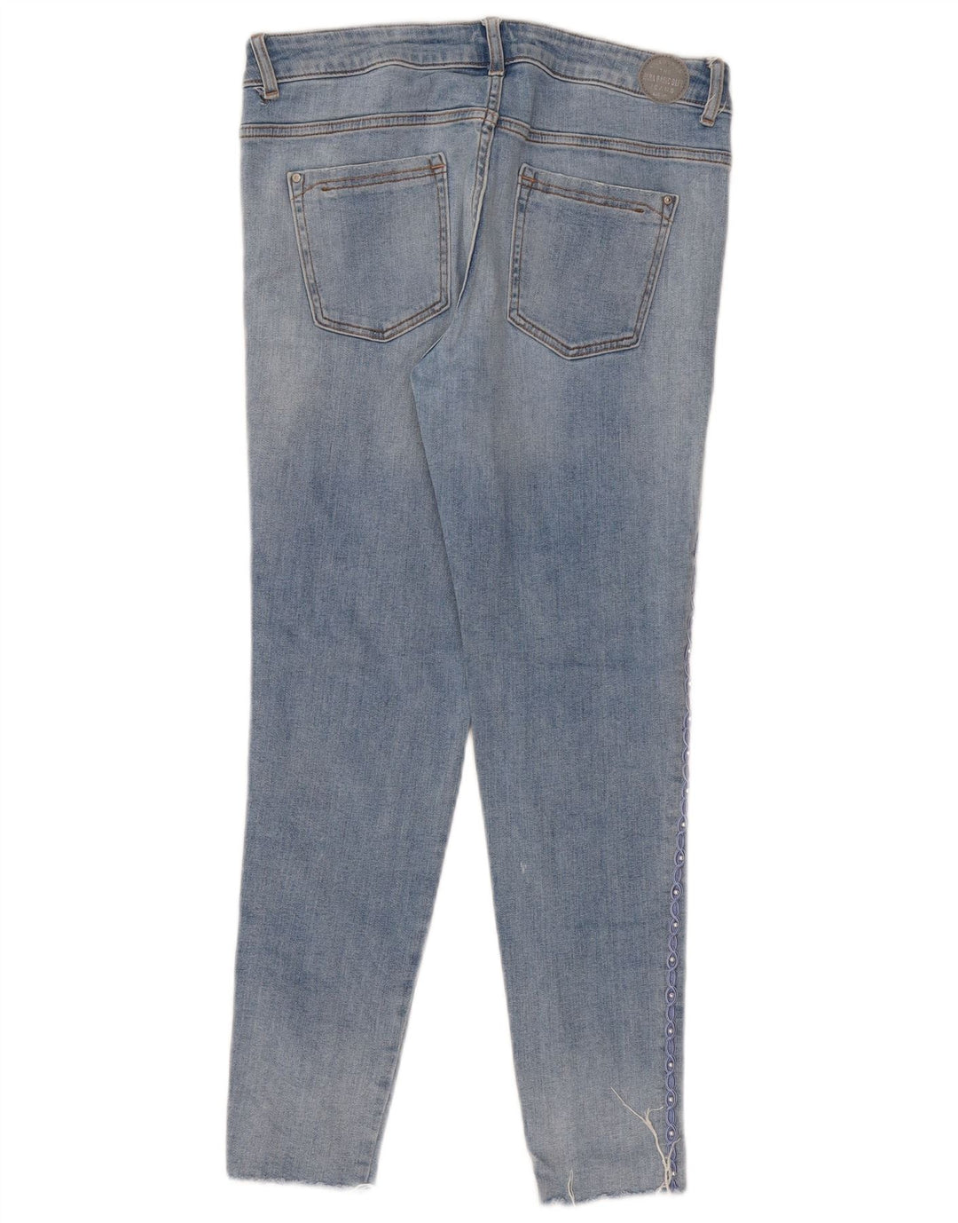 Zara Damen Distressed Skinny Jeans EU 38 Small W28 L27 Blaue Baumwolle