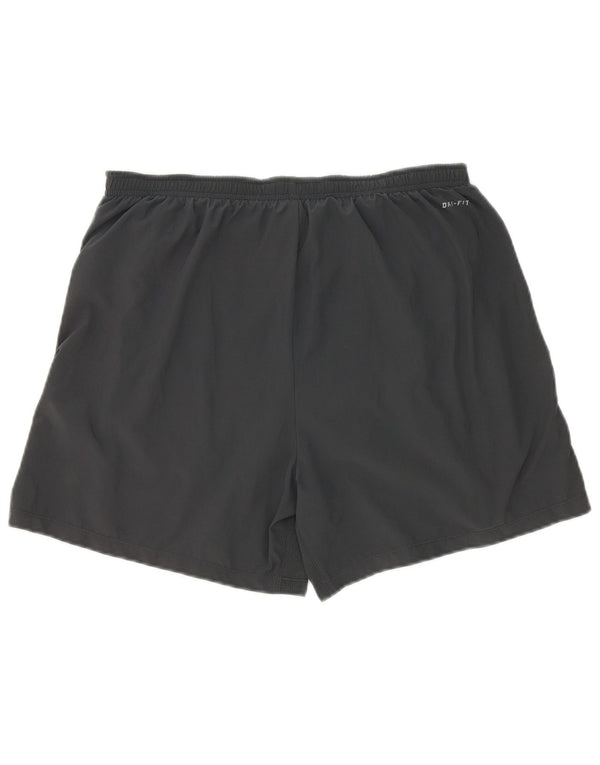 Nike Herren Dri Fit Sportshorts Mittelgraues Colourblock-Polyester