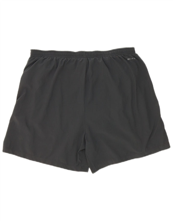 Nike Herren Dri Fit Sportshorts Mittelgraues Colourblock-Polyester