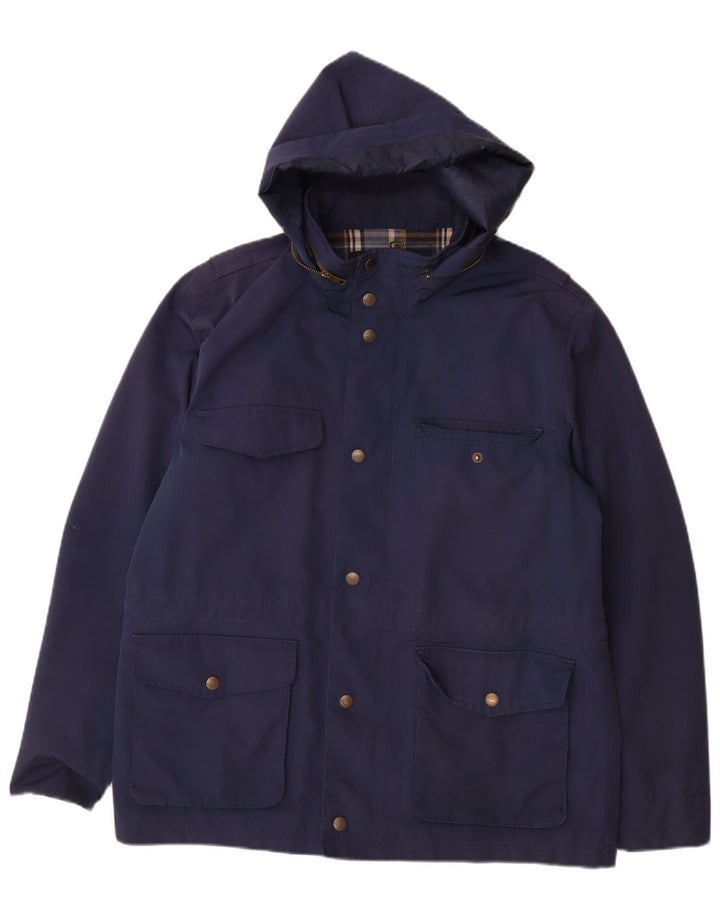 Fat Face Herren-Utility-Jacke mit Kapuze, UK 40, Größe L, Marineblau, Polyester
