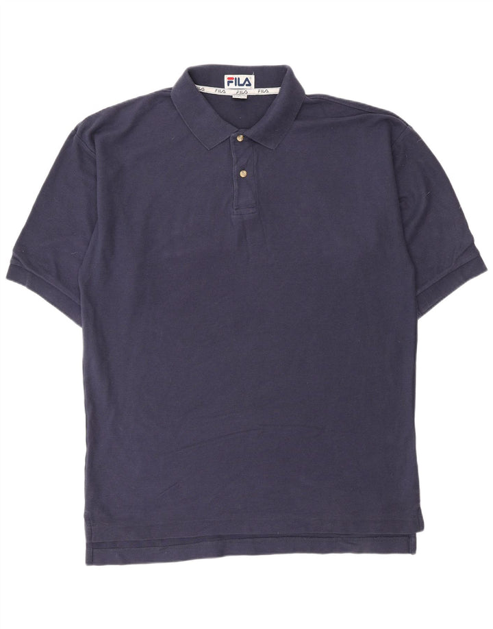 FILA Herren-Poloshirt, große marineblaue Baumwolle