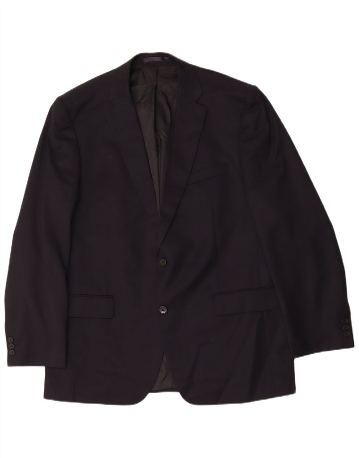 Marks & Spencer Herren-Blazer, lang, mit 2 Knöpfen, UK 44, XL, Marineblau