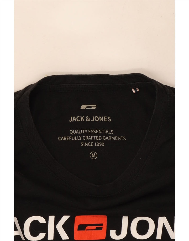 Jack & Jones Herren-T-Shirt mit Grafik, mittelgroß, Schwarz